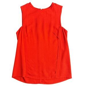 Stella McCartney Sleeveless Blouse Zip Back Made In Italy Red-Orange Women's 40